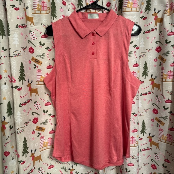 Callaway Woman’s Pink Collard Tank Top NWT - Picture 1 of 6